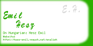 emil hesz business card